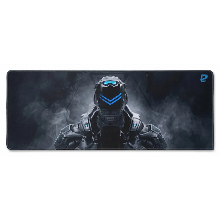 Tapis de Souris Gamer XXL - Cyborg Néon Bleu - Décrypteur | PopMyPad