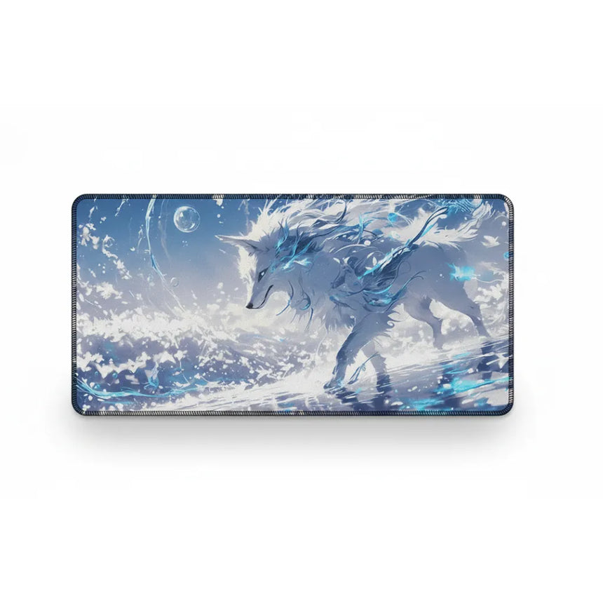 Tapis de souris Renard Mystique - Design Zen & Sérénité Bleue