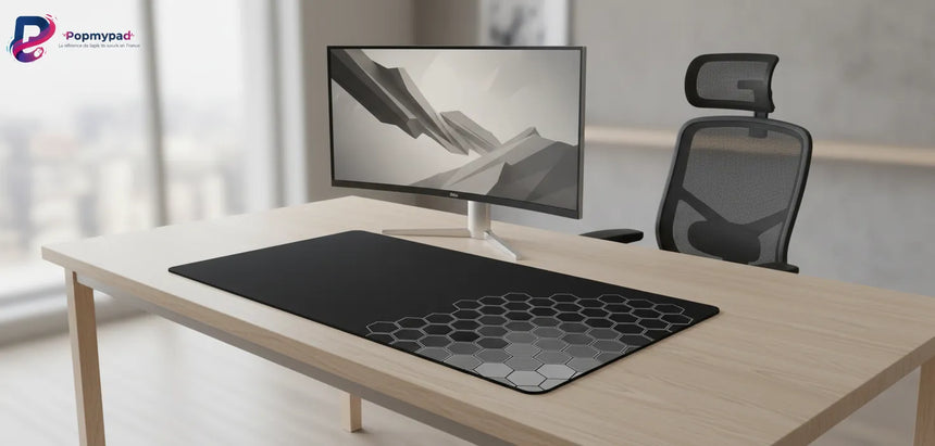 Tapis de Souris Design "Hexa-Core" — Style Futuriste & Gaming XXL