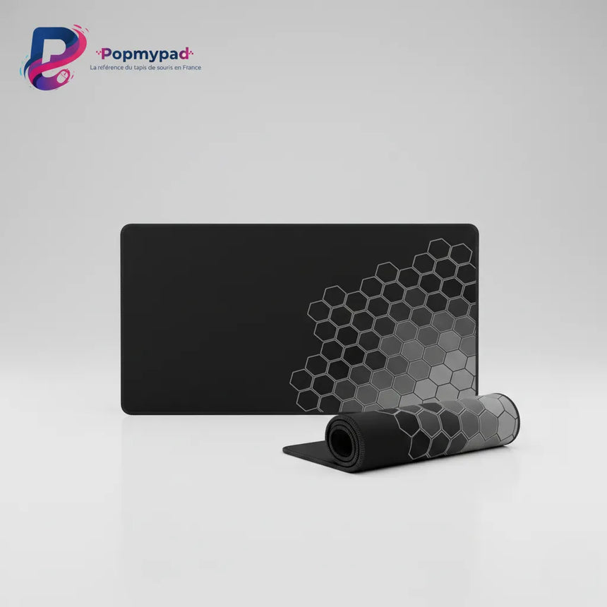 Tapis de Souris Design "Hexa-Core" — Style Futuriste & Gaming XXL