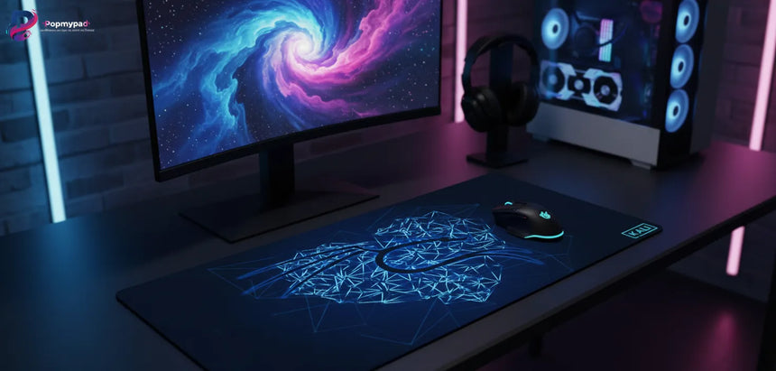 Tapis de Souris Gamer Kali Linux - Édition Cyber Géométrique