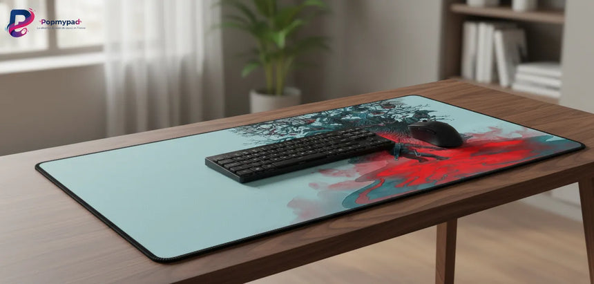 Tapis de Souris Gamer The Witcher - Édition Loup Géométrique XXL