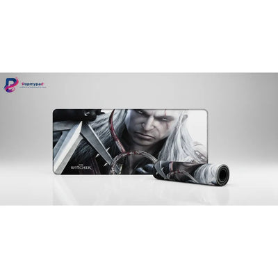 Tapis de Souris Gamer The Witcher Précision du Loup Blanc - Format XXL