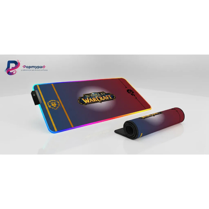 Tapis de Souris Gamer World of Warcraft - Alliance vs Horde RGB Edition