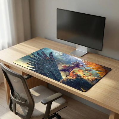 Tapis de Souris Gamer XXL - Édition Légende du Sorceleur Le Duel au Griffon