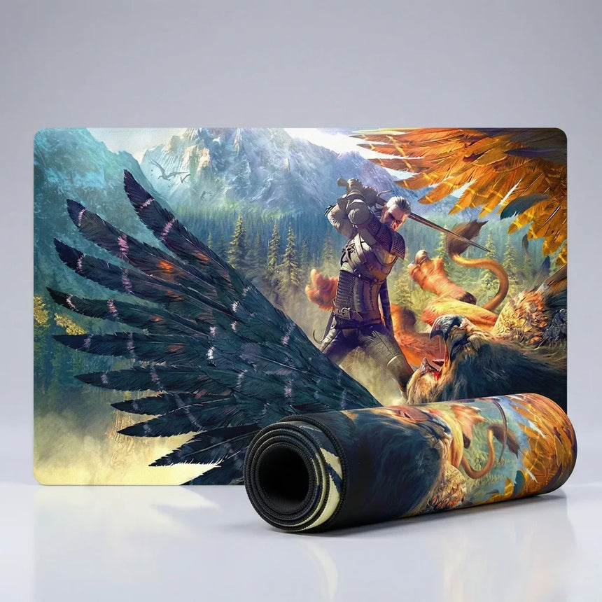 Tapis de Souris Gamer XXL - Édition Légende du Sorceleur Le Duel au Griffon