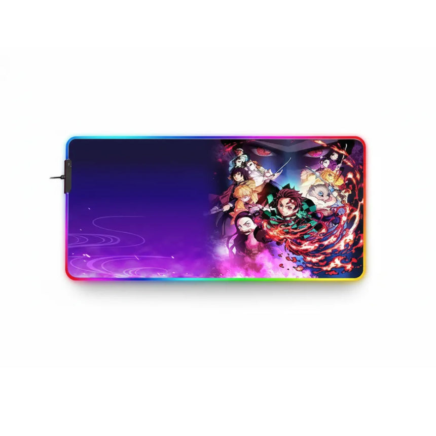Tapis de Souris Gaming Demon Slayer - Édition LED RGB Souffle Ardent