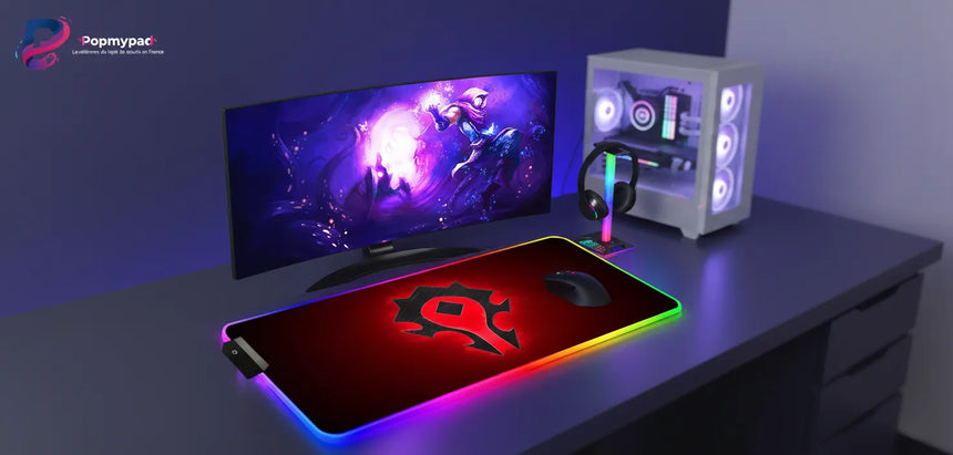 Tapis de Souris Gaming RGB - World of Warcraft Édition Horde (XXL)