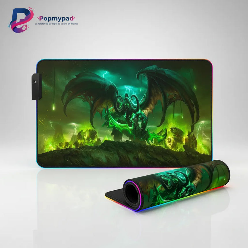 Tapis de Souris Gaming RGB - World of Warcraft Édition Illidan Hurlorage