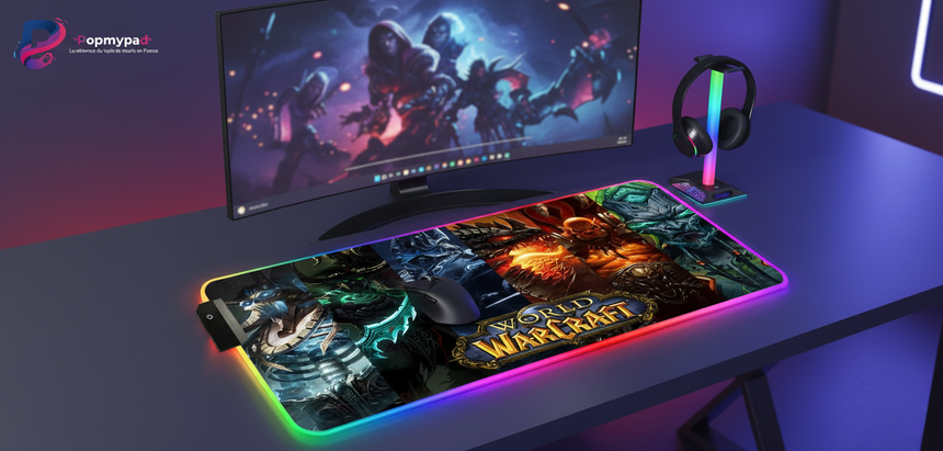 Tapis de Souris Gaming RGB - World of Warcraft Edition : Les Seigneurs d'Azeroth