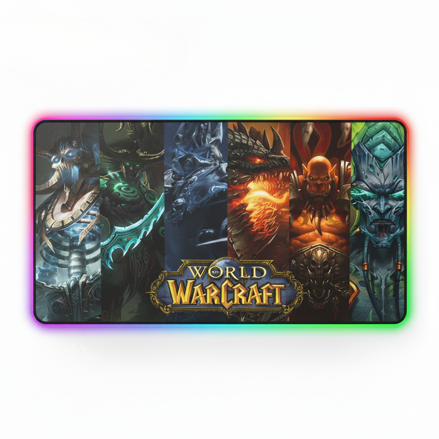 Tapis de Souris Gaming RGB - World of Warcraft Edition : Les Seigneurs d'Azeroth