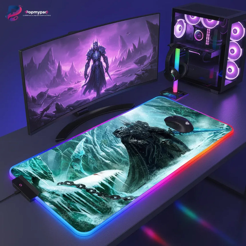 Tapis de Souris Gaming RGB - World of Warcraft Edition "The Lich King" - XXL