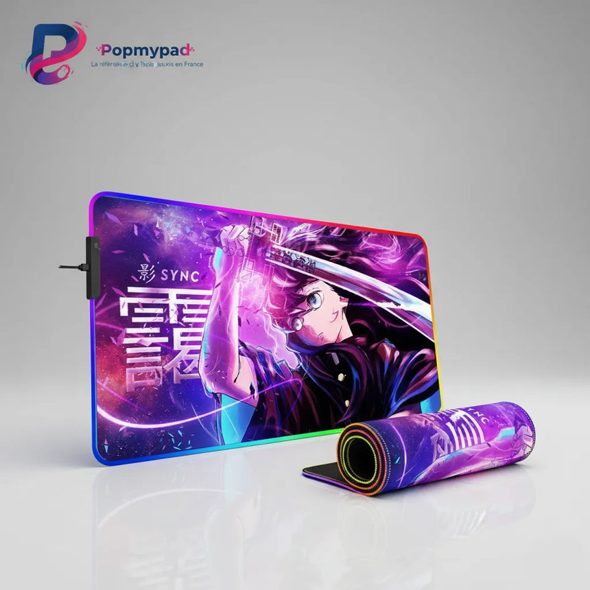 Tapis de Souris Gaming RGB Demon Slayer - Design Exclusif Personnage Manga
