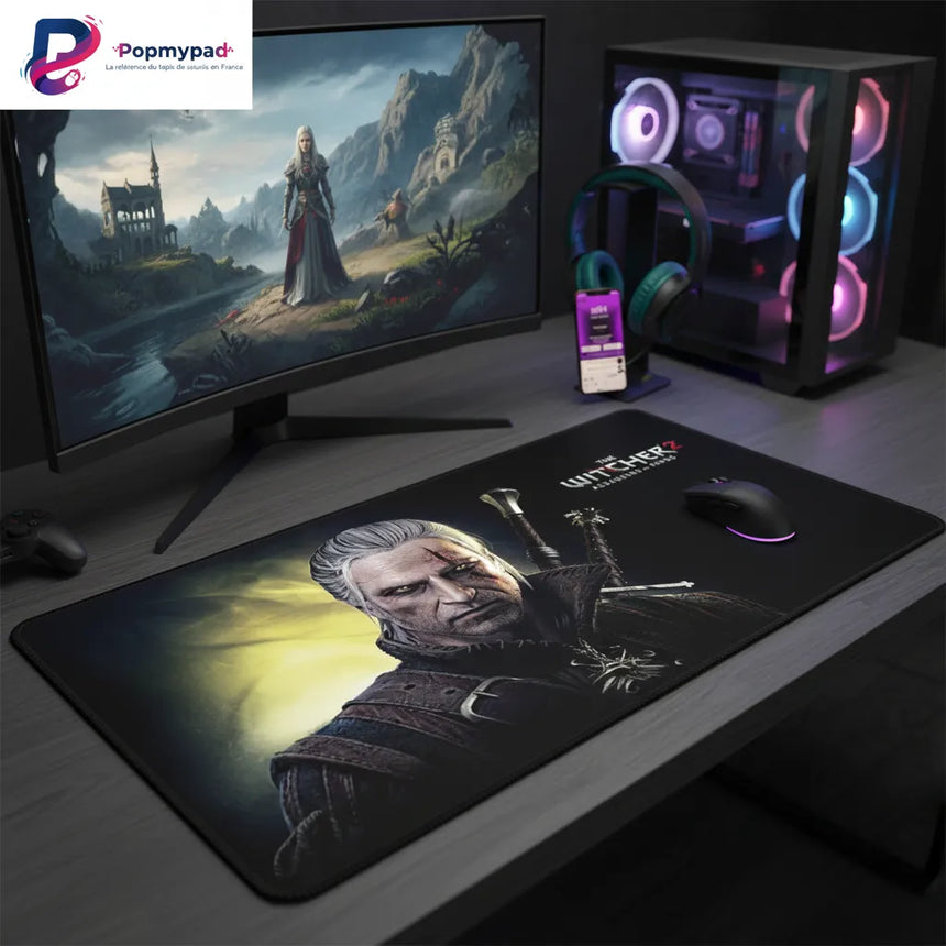 Tapis de Souris Gaming The Witcher 2 - Geralt de Riv - Édition Esport XXL