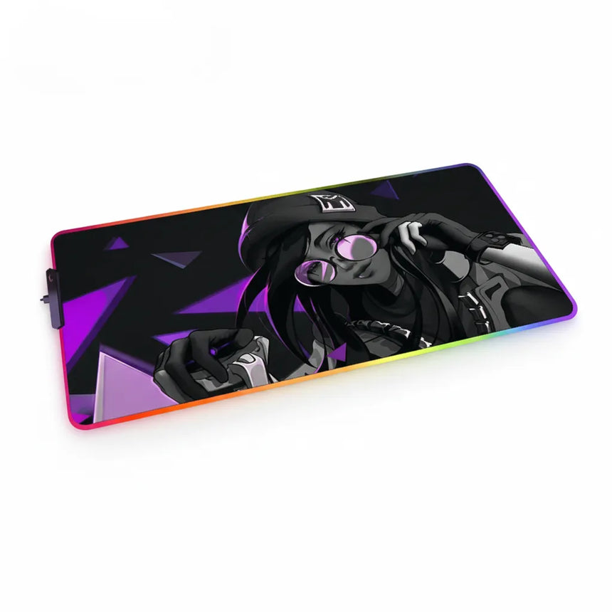 Tapis de Souris Gaming Valorant - Killjoy Edition (Style Tech-Noir & Violet)