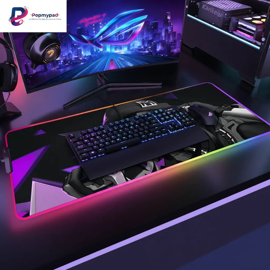 Tapis de Souris Gaming Valorant - Killjoy Edition (Style Tech-Noir & Violet)