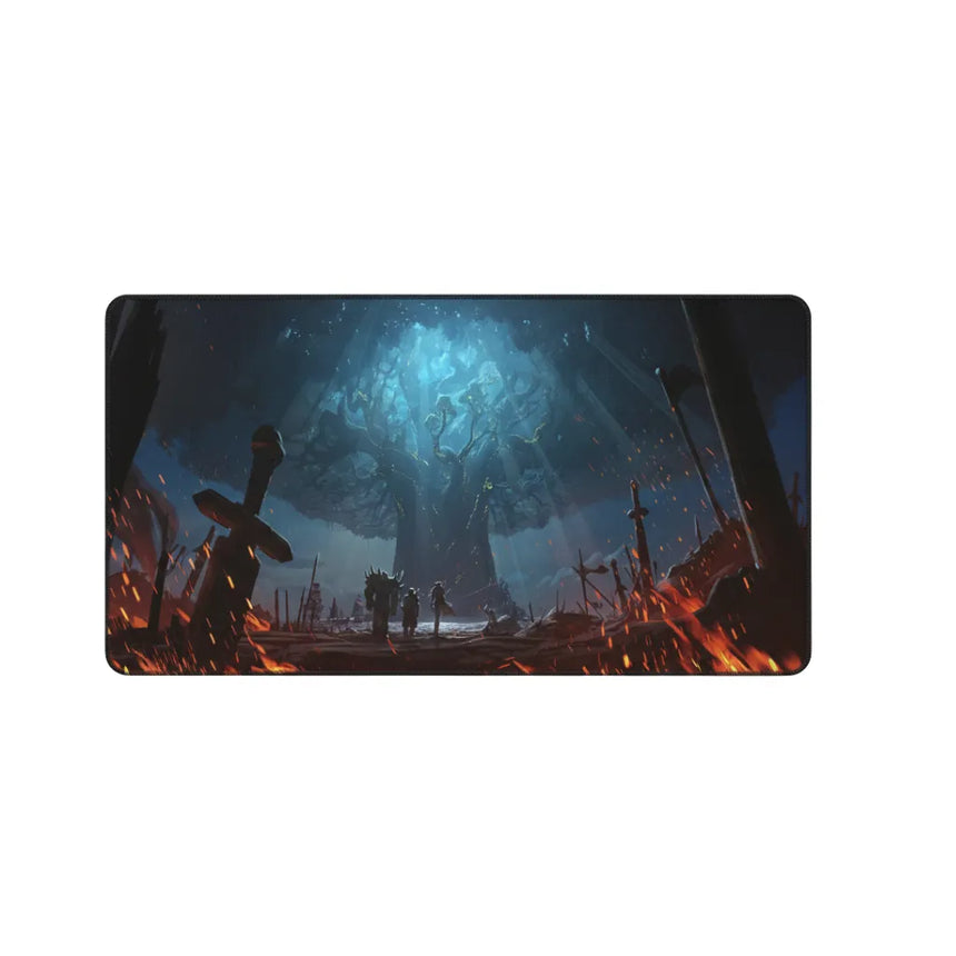 Tapis de Souris Gaming World of Warcraft - Édition Arbre-Monde & Champ de Bataille