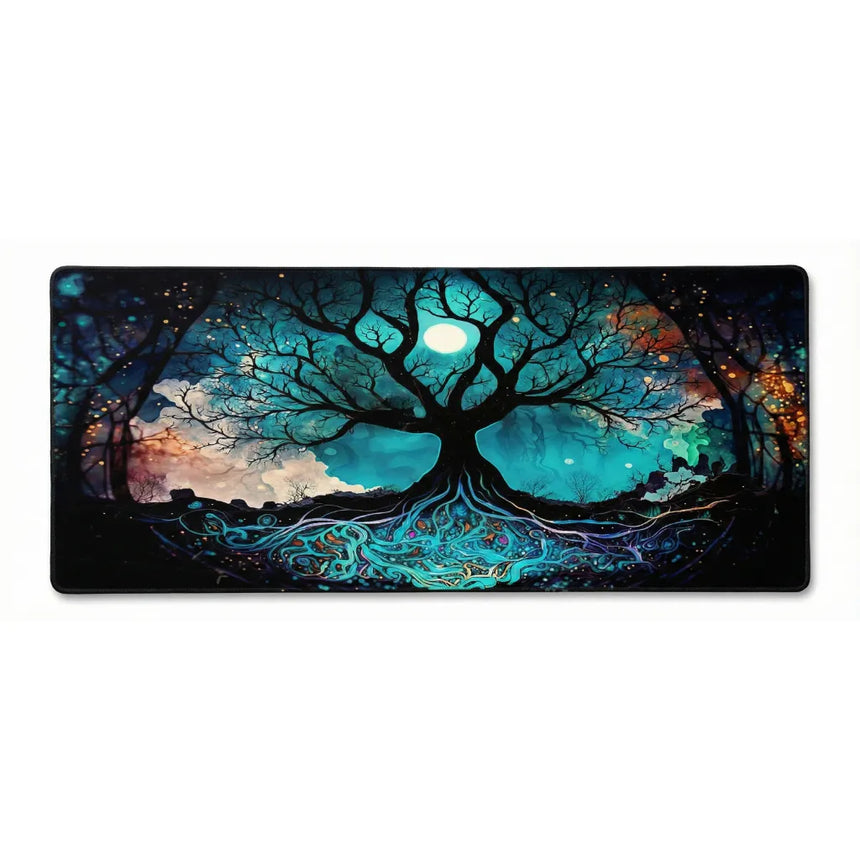 Tapis de Souris Gaming XXL - Arbre de Vie Onirique & Lunaire