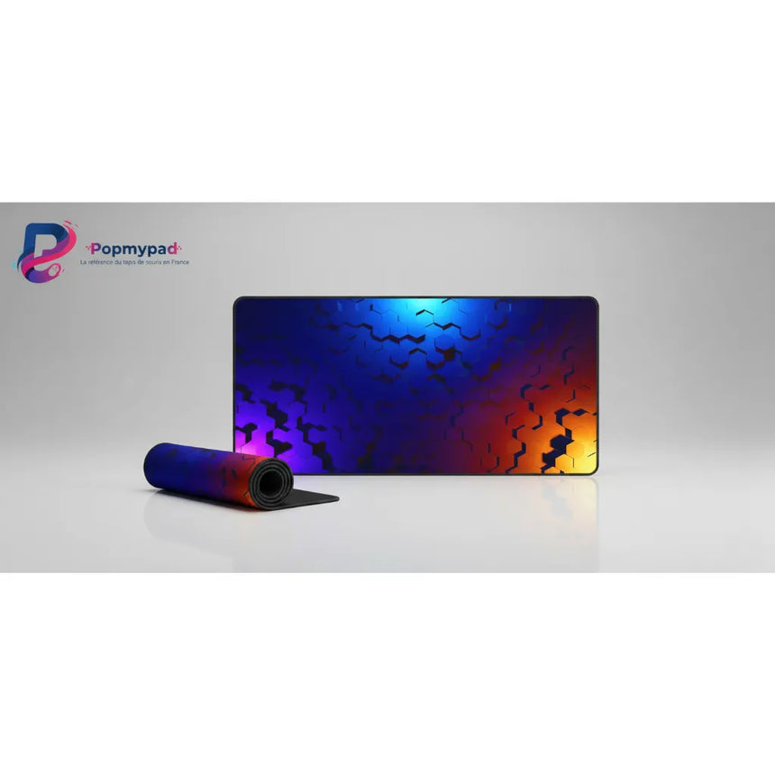 Tapis de Souris Gaming XXL - Design 3D Hexagonal Futuriste