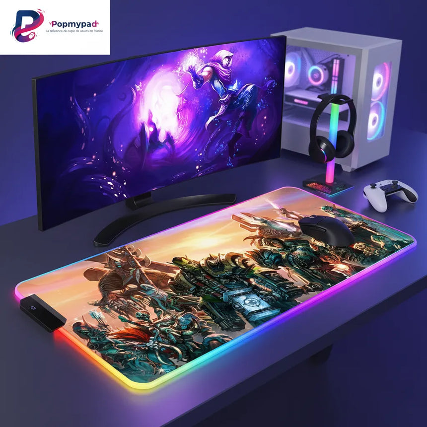 Tapis de Souris Gaming XXL World of Warcraft - Édition RGB Azeroth Legends