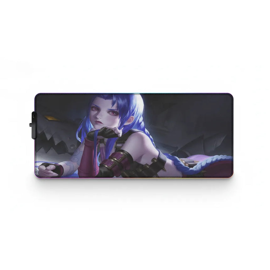 Tapis de Souris Jinx League of Legends - Édition Arcane XXL | Glisse Pro & Précision