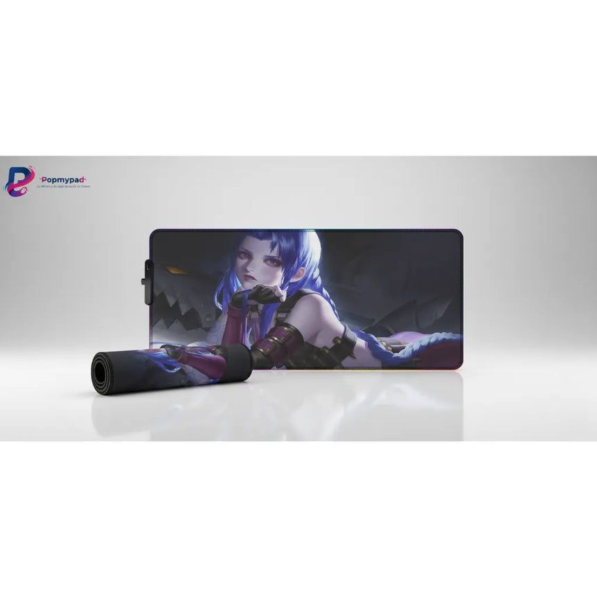 Tapis de Souris Jinx League of Legends - Édition Arcane XXL | Glisse Pro & Précision