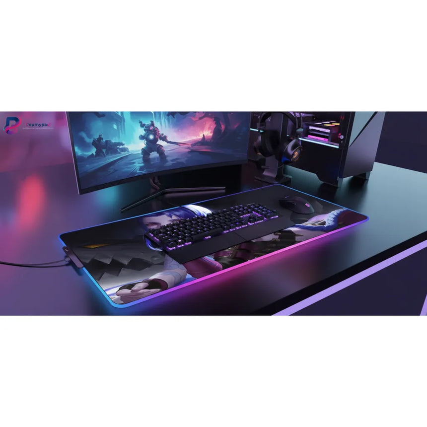 Tapis de Souris Jinx League of Legends - Édition Arcane XXL | Glisse Pro & Précision