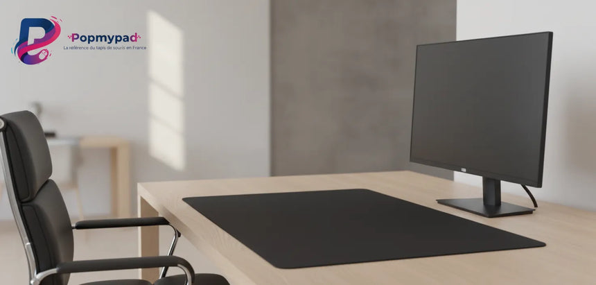 Tapis de Souris Noir Minimaliste - Élégance & Haute Précision