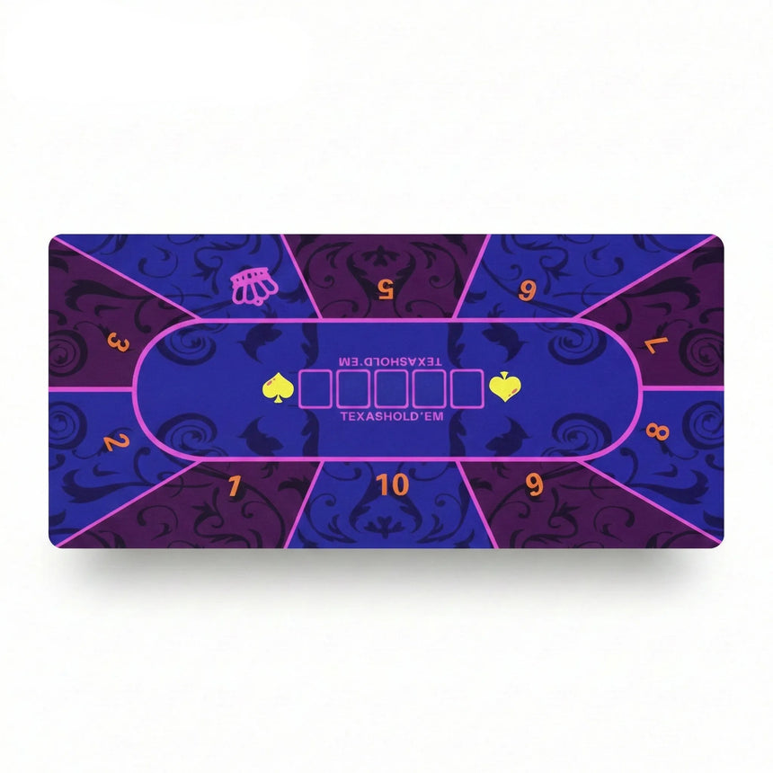 Tapis de Souris Poker - Design Texas Hold'em Royal & Arabesques Néon