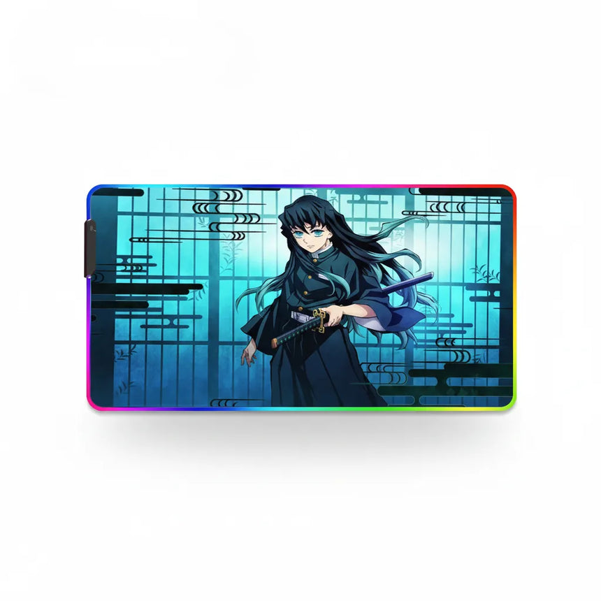 Tapis de Souris RGB Demon Slayer - Modèle Muichiro Tokito | Glisse Ultime