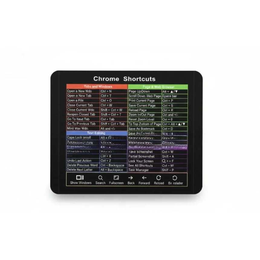 Tapis de Souris Raccourcis Google Chrome - Productivité & Design Minimaliste