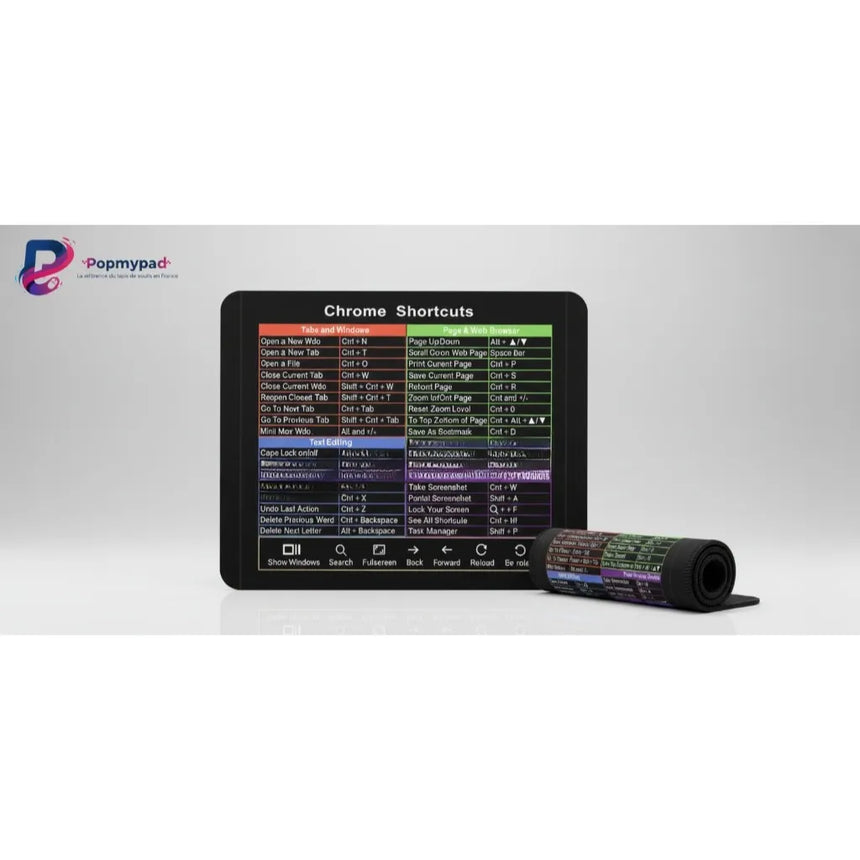 Tapis de Souris Raccourcis Google Chrome - Productivité & Design Minimaliste