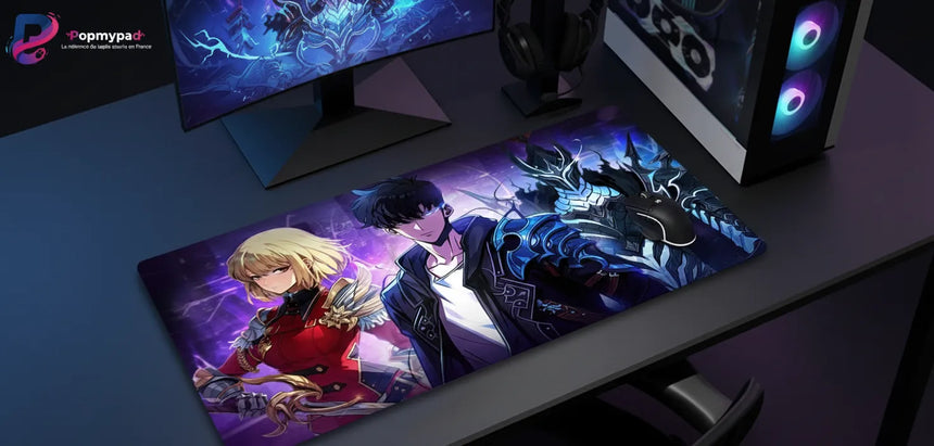Tapis de Souris Solo Leveling - L'Éveil du Monarque des Ombres