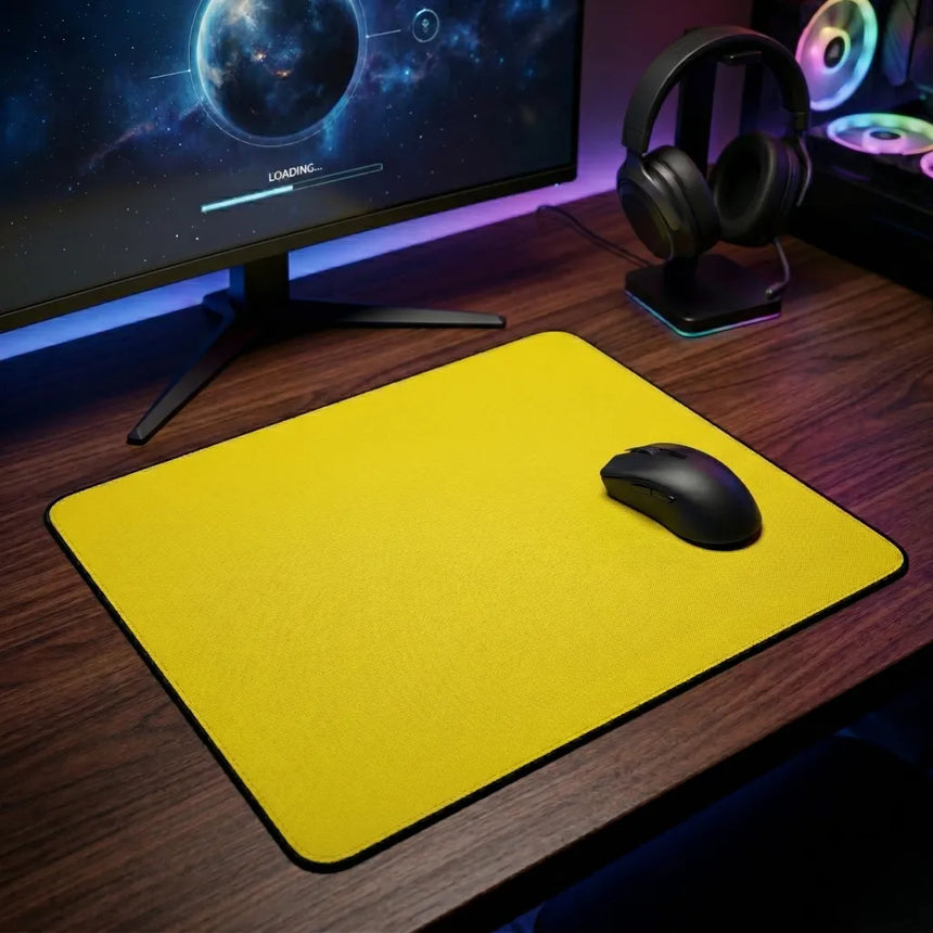 Tapis de Souris Speed Jaune Éclatant (45x40cm) - Glisse Ultime & Précision - PopMyPad