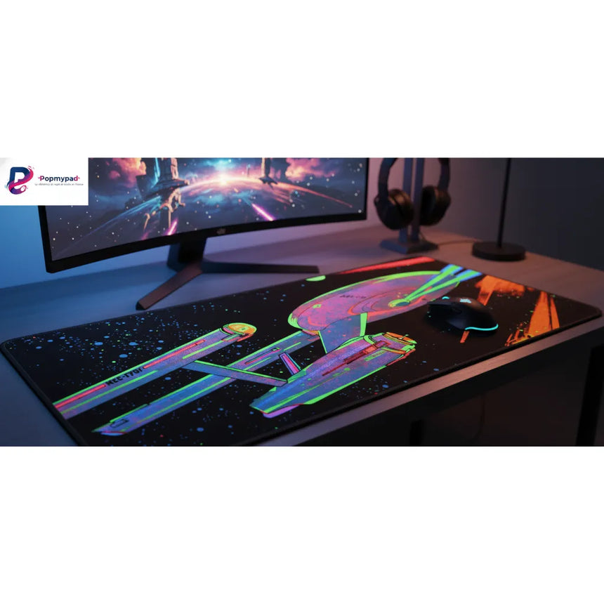 Tapis de Souris Star Trek - Édition Limitée USS Enterprise NCC-1701 Néon