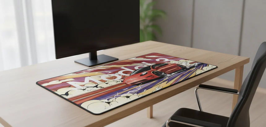 Tapis de Souris Tesla Model 3 - Édition Illustration Artistique "Vitesse Électrique"