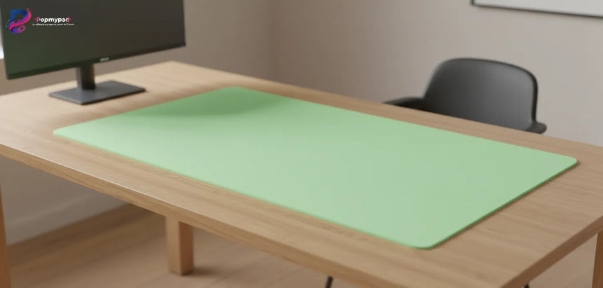Tapis de Souris Vert Clair Pastel - Design Minimaliste & Confort Premium