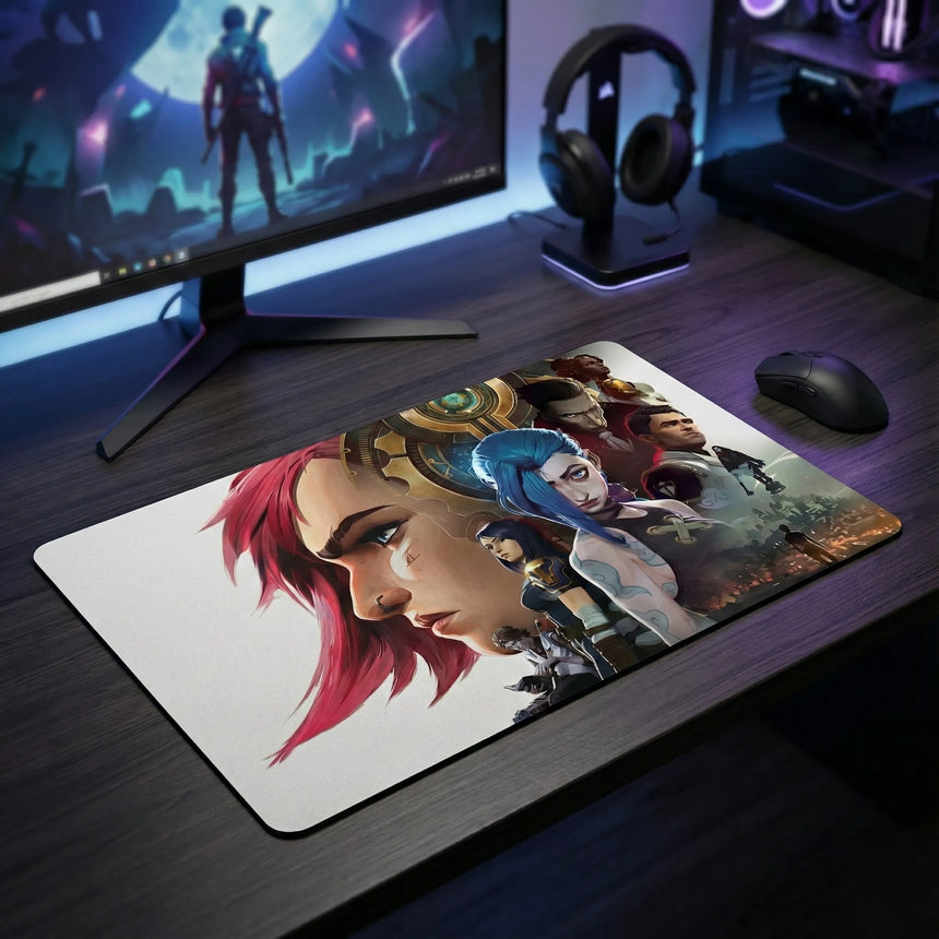 Tapis de Souris XXL Arcane - Édition Limitée League of Legends Jinx & Vi