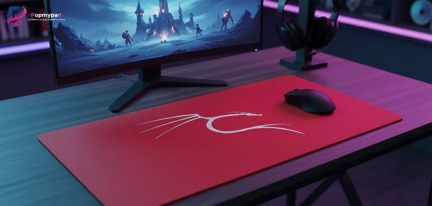 Tapis de Souris XXL Édition Dragon Kali - Rouge Passion & Blanc Pur