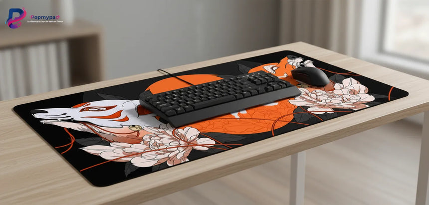 Tapis de Souris XXL Kitsune - Design Japonais Zen & Minimaliste