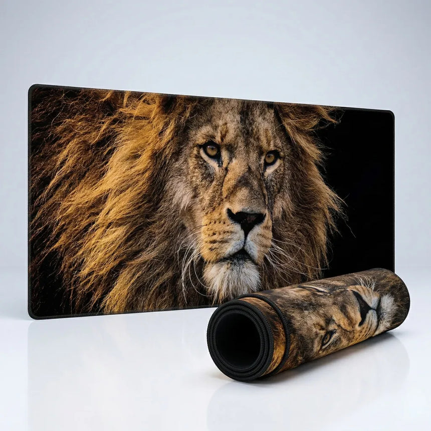 Tapis de Souris XXL Lion Majestueux — Édition Collector Gaming & Bureau