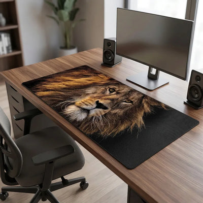 Tapis de Souris XXL Lion Majestueux — Édition Collector Gaming & Bureau