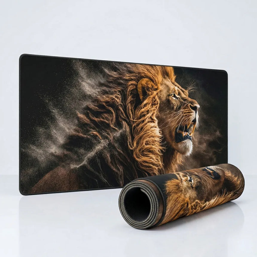 Tapis de Souris XXL Lion Rugissant - Design Premium & Performance