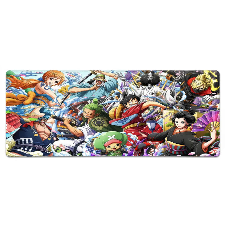Tapis de Souris XXL One Piece Équipage Wano Kuni (900x400mm) - Glisse Ultime - PopMyPad