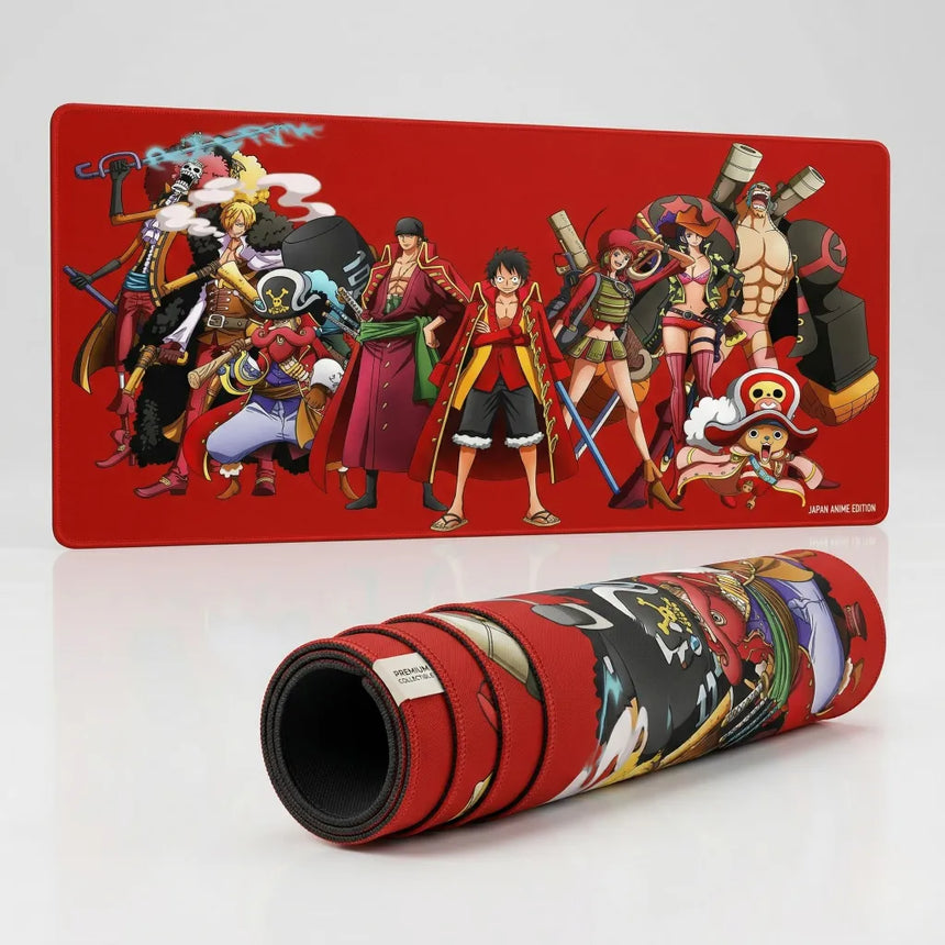 Tapis de Souris XXL One Piece Film Red Équipage & Shanks (900x400mm) - Victoire Esport - PopMyPad