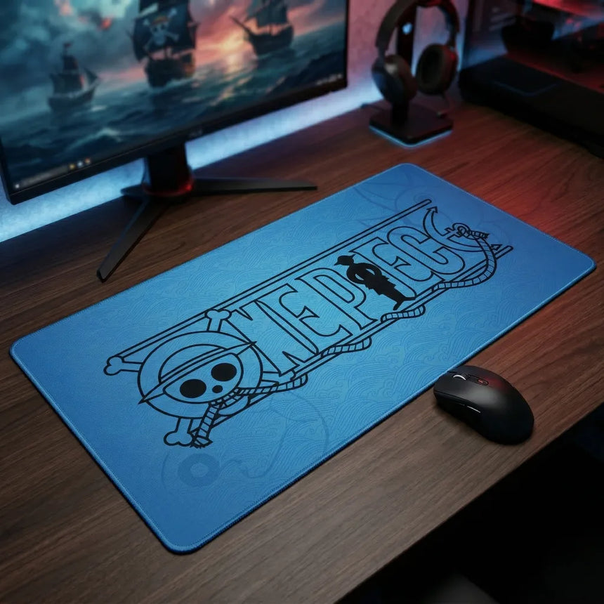 Tapis de Souris XXL One Piece Jolly Roger Luffy (900x400mm) - Précision Esport - PopMyPad