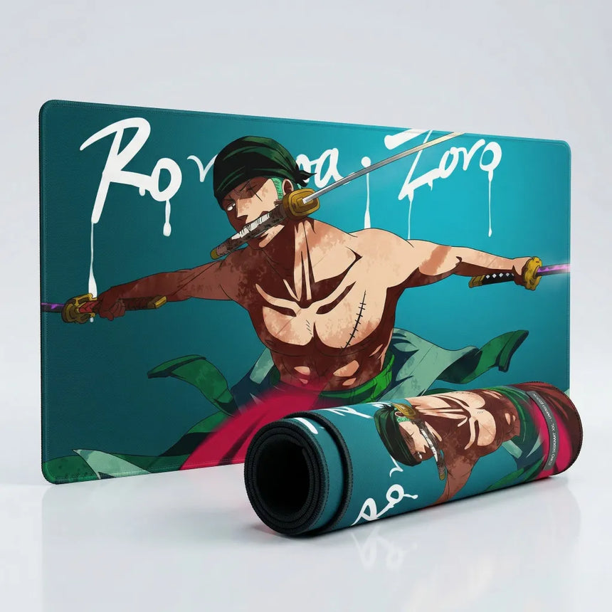 Tapis de Souris XXL One Piece Roronoa Zoro (900x400mm) - Précision Esport - PopMyPad
