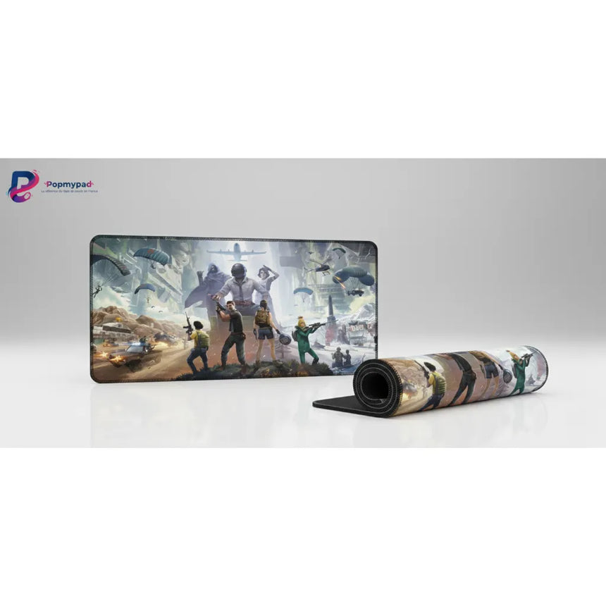 Tapis de Souris XXL PUBG Battle Royale Squad (900x400mm) - Glisse Ultime & Précision - PopMyPad