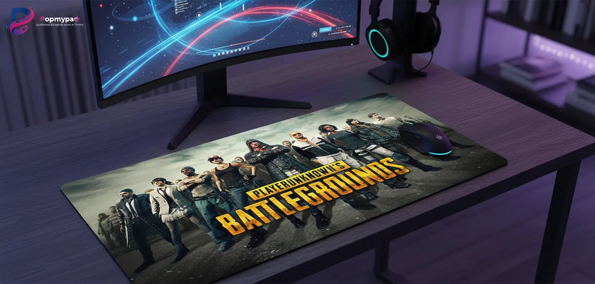Tapis de Souris XXL PUBG Battle Royale Squad (900x400mm) - Précision Chirurgicale - PopMyPad