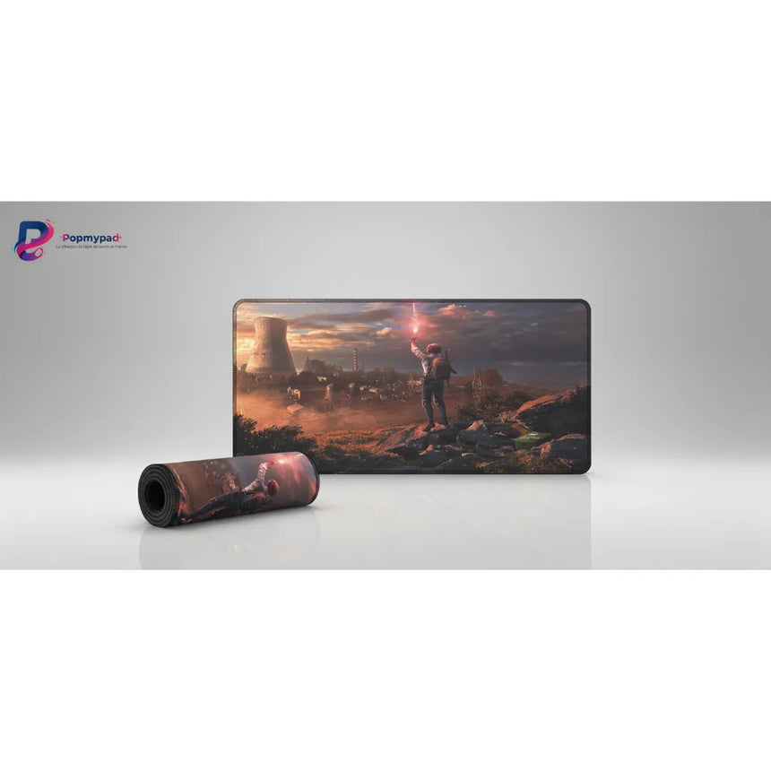 Tapis de Souris XXL PUBG Scène de Survie Flare Gun (900x400mm) - Précision Battle Royale - PopMyPad